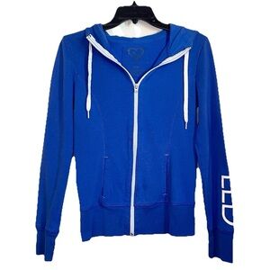 Aeropostale Live Love Dream LLD Royal Blue Zip-Up Hoodie Women's Size XS 2013